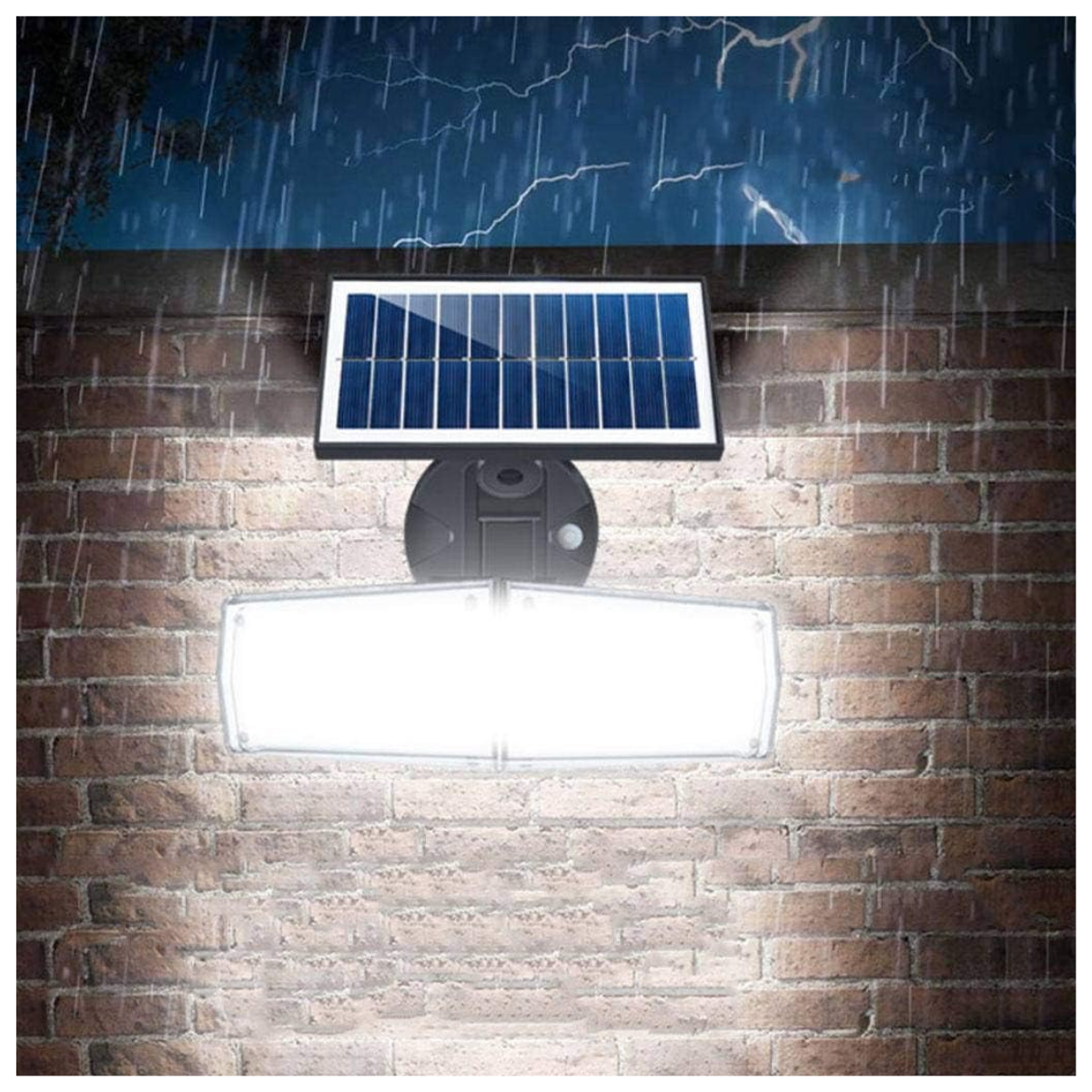 Doble Lampara Ancha LED Solar