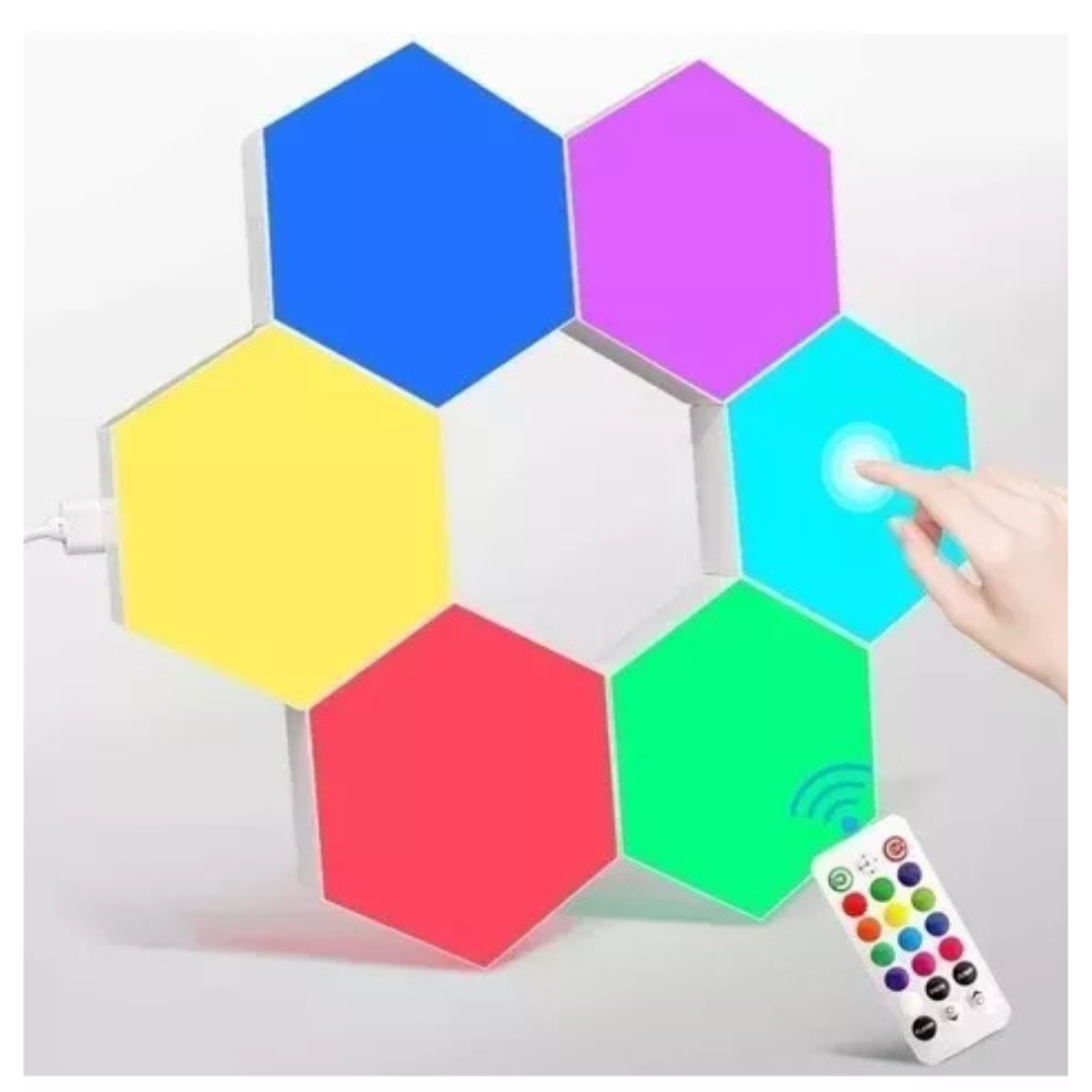 Luces Hexagonales 17 Colores LED